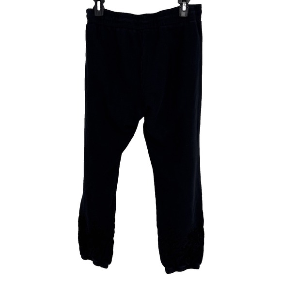 JW Los Angeles Embroidered Black Jogger Sweat Pants Medium Johnny Was - Picture 7 of 10